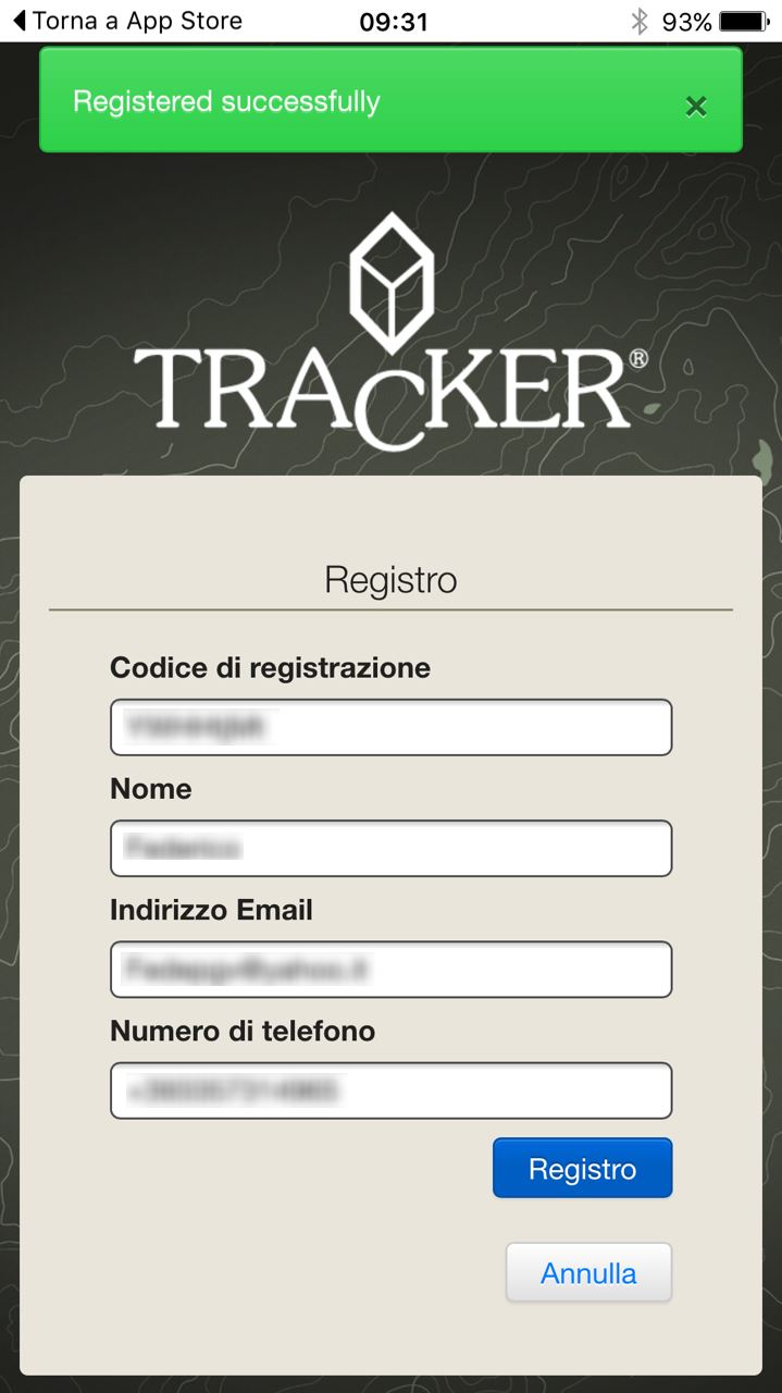 TRACKER – Guida Installazione iOS - C&C Hunting | Outdoor Innovation
