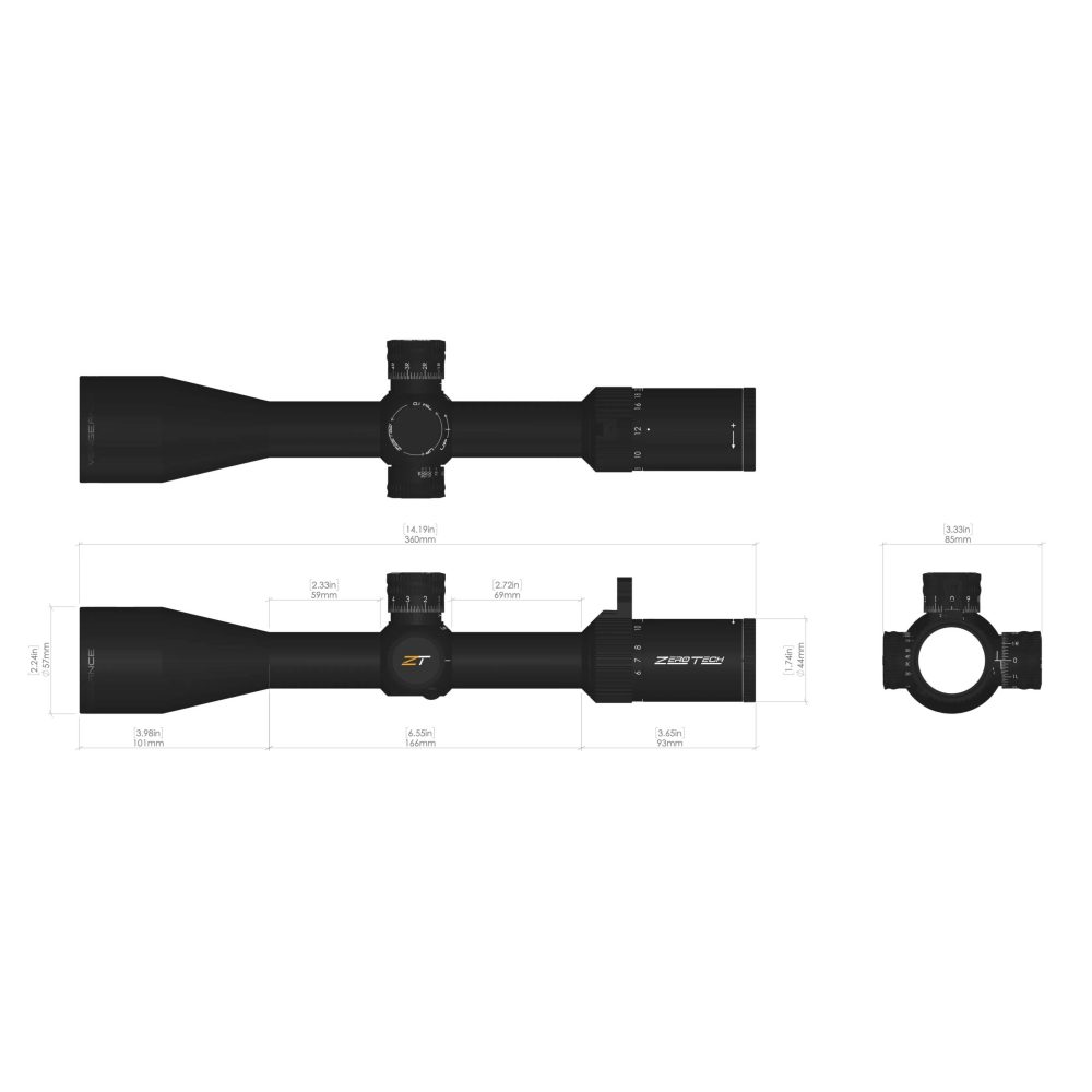 Ottica ZeroTech Vengeance 6-24x50 FFP RMG MRAD - immagine 7